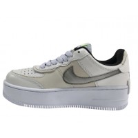 Мужские кроссовки Nike Air Force бежево-белые с серым
